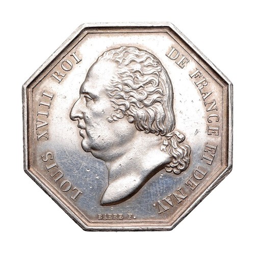 Jeton octogonal louis xviii - jeton,