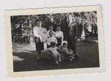 photo ancienne ?️ groupe famille 15 août 1949 landau enfants