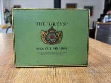 VINTAGE, ANNEES 40/50, BOITE DE CIGARETTES EN METAL, THE "GREYS", 15 x 11 x 2cm
