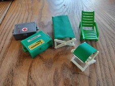 Playmobil, lot anciens accessoires Safari, campings, décor, mobilier, Vintage
