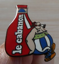 RARE PIN'S BD ASTERIX ET OBELIX PUB PUREE DE TOMATES LE CABANON 1990 ALBERT RENE