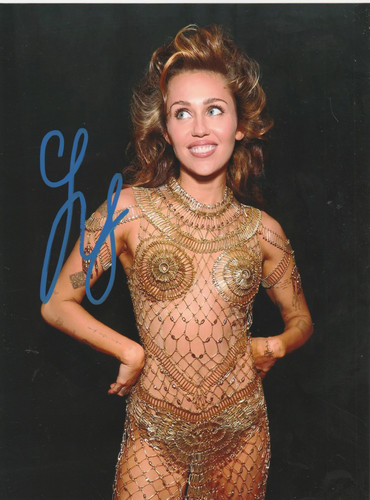 Miley cyrus signed - signed, photo