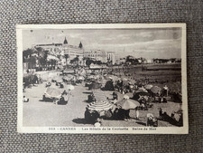 CPA CANNES LES HÔTELS DE LA CROISETTE BAINS DE MER