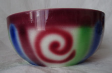 Ancien Saladier VILLEROY & BOCH rose vert bleu vintage service french dish bowl