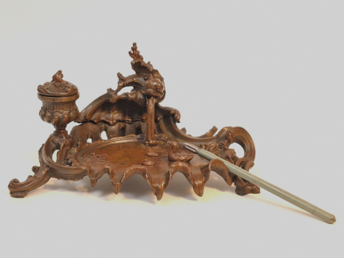 Encrier art nouveau regule - encrier, en