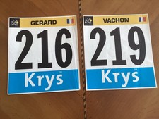 Tour de France  CYCLISME   2 dossards du Tour 2014 Arnaud GERARD et VACHON
