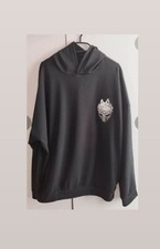 Sweat Noir Avec  Loup A Capuche Homme Ou Mixte Taille M/ L 👍