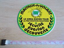 Autocollant SIMCA RACING TEAM - LA PRÉVENTION ROUTIÈRE
