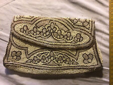 Petit Sac À Main en perles de nacre. Ancien.