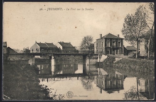 Cpa jeumont pont sur - le, la