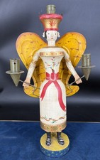 Ange bougeoir ancien bois
