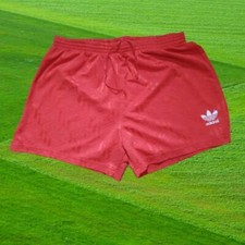 BRILLANT RED ADIDAS VINTAGE SHORTS POLYESTER  SIZE FR 44 (GB 34)  MEDIUM