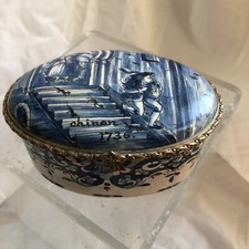 Boite ovale faience - en,