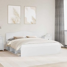 Cadre de lit avec tête de lit Pin massif moderne Mobilier chambre Décor vidaXL v