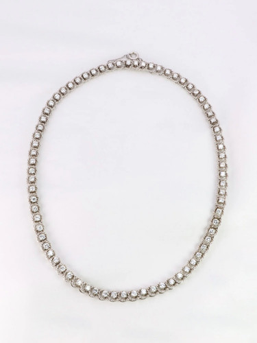 Collier rivière diamants - , or