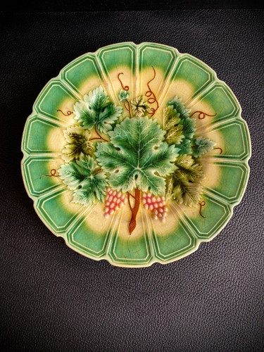 Assiette ancienne barbotine - ancienne,
