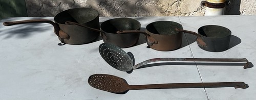 Lot casseroles cuivre