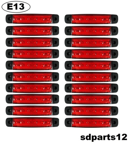 Rouge 24v volts 6 led - 24,