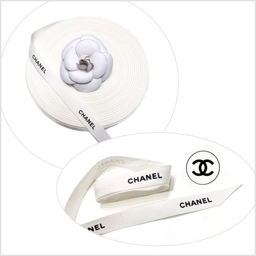 Authentique ruban chanel - authentique, blanc