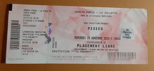 Ticket billet place concert - ticket,