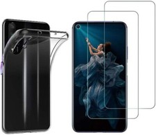 Coque TPU + 2 Verre Trempé Pour Huawei NOVA 2/NOVA 5T/Y6P/Y6 2017/Y6 PRO 2017