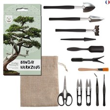 HappySeed Kit d'outils pour Bonsai 13 pièces avec Sac de Rangement Pratique - 