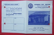 Lons-le-Saunier (Jura -39) - Ancienne pub 1962 Automobile club jurassien