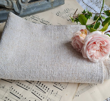 ANCIEN GRAND TORCHON DRAP DE BAIN CHANVRE GROS TISSAGE