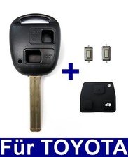 2T Remplacement Boîtier Clé avec Caoutchouc pour Toyota Corolla Aygo Lexus + 2x