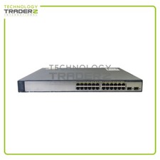 WS-C3750V2-24PS-S V08 Cisco Catalyseur 3750V2 Poe 24 Port Réseau Switch W/O Ear