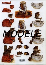 Loisirs créatifs : CHROMO 3D à réaliser ‘’CHATS ET SOURIS’’ - Neuf