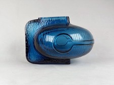 Carafe Design en verre bleu -