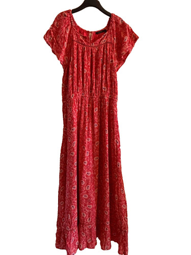 Ikks robe longue rouge taille - longue,