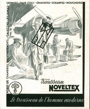 Publicité ancienne Noveltex trousseau homme 1949 issue de magazine