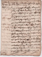 1746 - Document LATIN manuscrit ancien 5 pages  MANUSCRIPT - A identifier