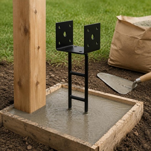 Ancrage poteau 4x4 sans béton - ancrage,