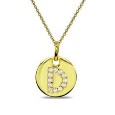 " D " Lettre Zircone Poli