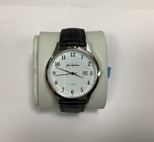 Montre JEAN DELATOUR En Acier Inoxydable Et Cuir Noir