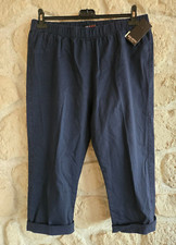 Pantacourt stretch bleu marine