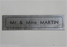 Plaque gravée pour boite aux