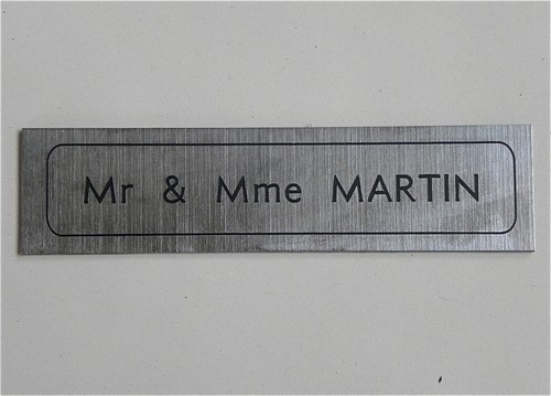 Plaque gravée pour - , boite
