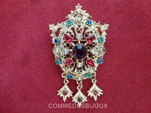 Broche vintage miroir - belle, au