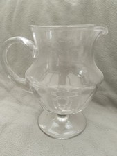  Ancien Broc pichet en cristal Carafe Style Canton Pans Coupés 