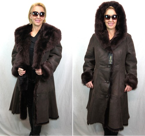 Manteau long cuir - long, en
