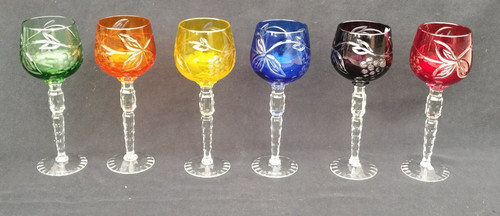Lot 6 verres - cm,