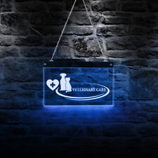 Enseigne lumineuse néon pub bar LED soins vétérinaires cadeau décoration de c...