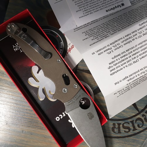 Spyderco manix 15v brown - spyderco,