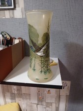 ANCIEN VASE EMAILLE CANARD A L' ENVOI DANS MARAIS SIGNE JEM NO LEGRAS