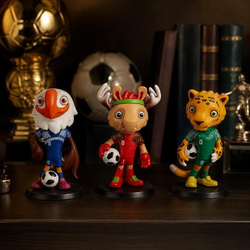 3pcs figurines mascotte coupe - figurines,