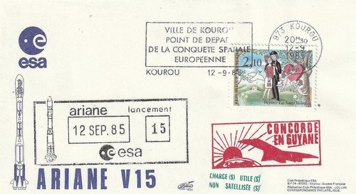 Esa enveloppe 1985 fusée - esa,